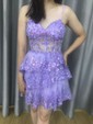 Corset Skater Appliques Tiered Homecoming Dresses