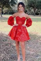 Corset Skater Glitter Sweetheart Homecoming Dresses