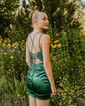 Corset Bodycon Satin Appliques Homecoming Dresses