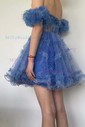 Corset Skater Tulle Ruffle Straight Homecoming Dresses