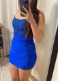 Petite Dark Green Tight Jersey Square Neck Homecoming Dresses