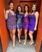 Sparkly Bodycon Sequin One Shoulder Feathers Homecoming Dresses