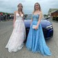 Ball Gown V-neck Sparkly Sequin Prom Dresses