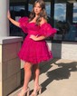 Corset Skater Tulle Ruffle Homecoming Dresses