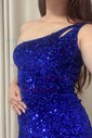 One Shoulder Sequin Cut Out Mini Dress