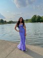 Sheath/Column V-neck Sparkly Sequin Prom Dresses