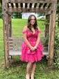Corset Burgundy Off-The-Shoulder Tiered Homecoming Dresses