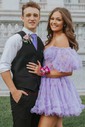 Corset Skater Tulle Ruffle Homecoming Dresses