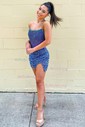 Corset Bodycon Sequin Beaded Homecoming Dresses