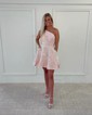 Sparkly Skater Sequin One Shoulder Homecoming Dresses