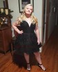 Puffy Skater Tulle Tiered Ruffle Homecoming Dresses
