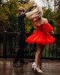 Corset Skater Tulle Ruffle Homecoming Dresses