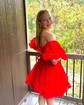 Corset Skater Tulle Ruffle Homecoming Dresses