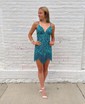 Sparkly Bodycon Sequin Beaded Homecoming Dresses