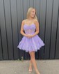 Corset Black Skater Tulle Ruffle Homecoming Dresses