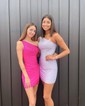 Glitter Tight Jersey One Shoulder Cut Out Homecoming Dresses