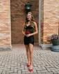 Corset Fuchsia Tight Jersey Sweetheart Homecoming Dresses