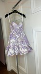 Corset Sky Blue Satin Skater Ruffle Homecoming Dresses