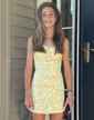 Modest Sky Blue Bodycon Lace Appliques Homecoming Dresses