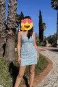 Modest Sky Blue Bodycon Lace Appliques Homecoming Dresses