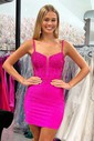 Corset Sky Blue Bodycon Jersey Beaded Homecoming Dresses