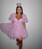 Elegant Skater Tulle V-neck Ruffle Homecoming Dresses