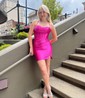 Corset Royal Blue Satin Tight Ruched Homecoming Dresses