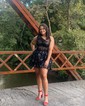 Corset Burgundy Off-The-Shoulder Tiered Homecoming Dresses