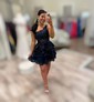 Corset Burgundy Off-The-Shoulder Tiered Homecoming Dresses