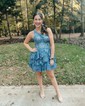 Corset Burgundy Off-The-Shoulder Tiered Homecoming Dresses