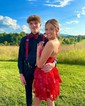 Corset Burgundy Off-The-Shoulder Tiered Homecoming Dresses