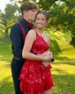Corset Burgundy Off-The-Shoulder Tiered Homecoming Dresses