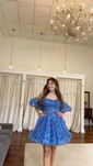Corset Skater Tulle Ruffle Straight Homecoming Dresses