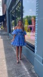 Corset Skater Tulle Ruffle Straight Homecoming Dresses