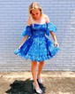 Corset Skater Tulle Ruffle Straight Homecoming Dresses