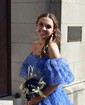 Corset Skater Tulle Ruffle Straight Homecoming Dresses