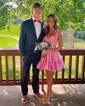 Pink Skater Taffeta Sweetheart Ruffle Homecoming Dresses