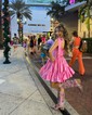 Pink Skater Taffeta Sweetheart Ruffle Homecoming Dresses