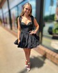 Pink Skater Taffeta Sweetheart Ruffle Homecoming Dresses