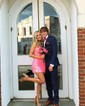 Glitter Bodycon Tulle V-neck Lace-up Homecoming Dresses