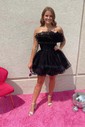 Unique Skater Chiffon Ruffle Ruched Homecoming Dresses