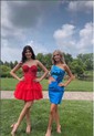 Corset Skater Glitter Tiered Homecoming Dresses