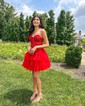 Corset Skater Glitter Tiered Homecoming Dresses