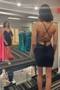 Glitter Bodycon Jersey Beaded Homecoming Dresses