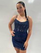 Corset White Bodycon Lace Homecoming Dresses