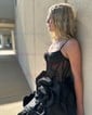 Corset Daffodil Skater Satin V-neck Homecoming Dresses