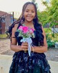 Corset Dark Navy Skater One Shoulder Tiered Homecoming Dresses