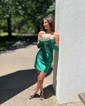 Corset Bodycon Satin Ruched Homecoming Dresses