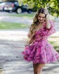 Corset Skater Tulle Ruffle Homecoming Dresses