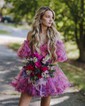 Corset Skater Tulle Ruffle Homecoming Dresses